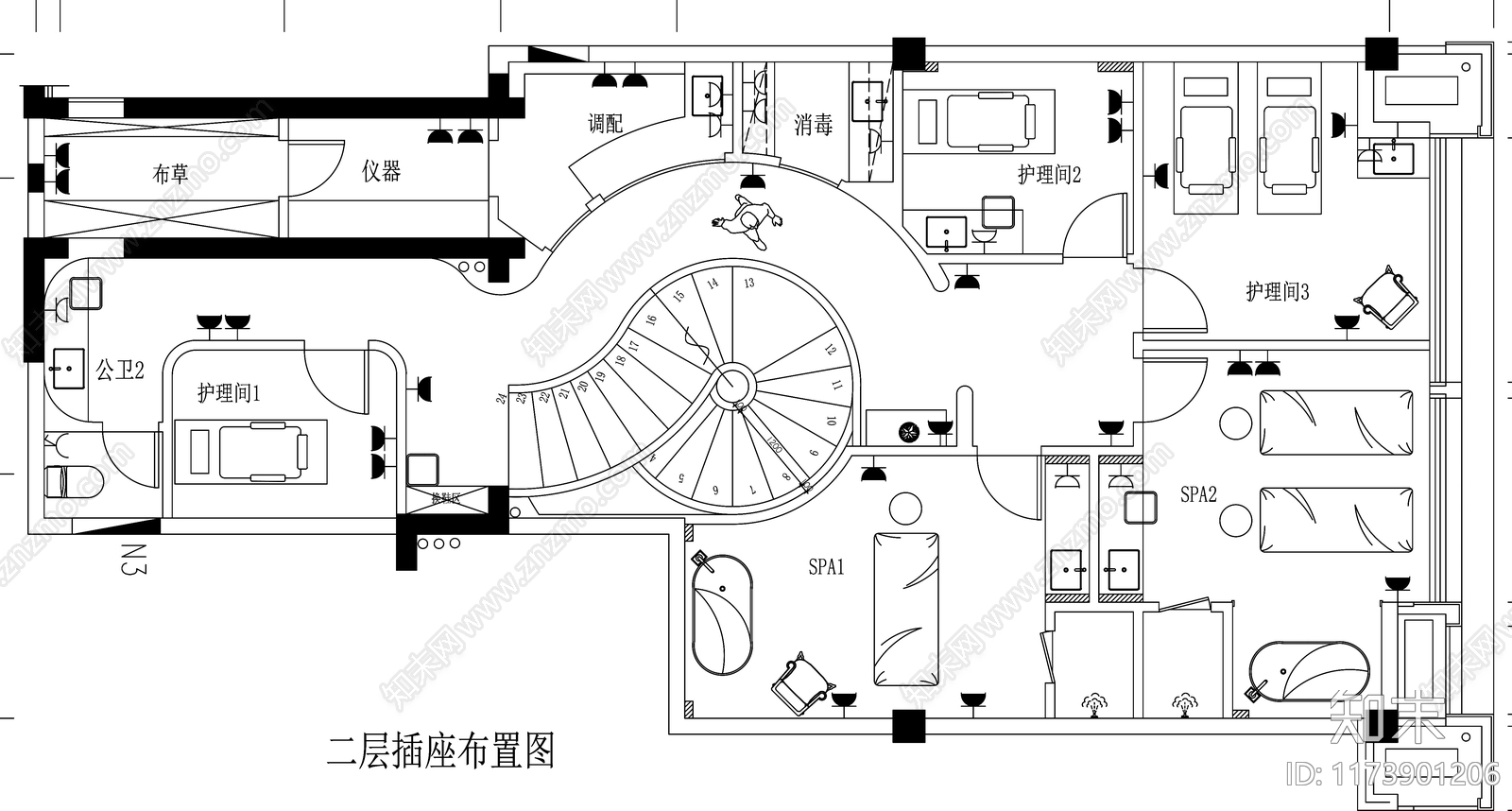 现代工装图库cad施工图下载【ID:1173901206】
