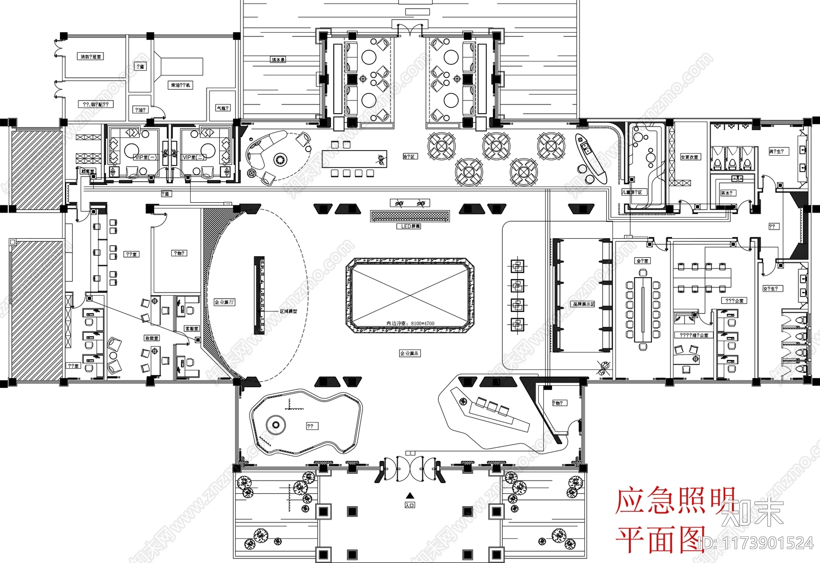 现代工装图库cad施工图下载【ID:1173901524】