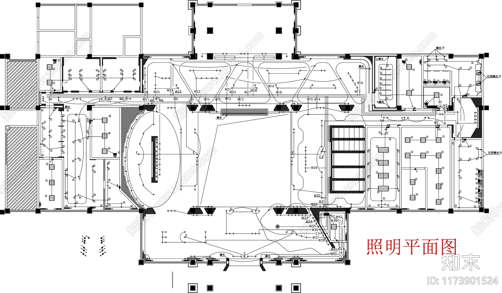 现代工装图库cad施工图下载【ID:1173901524】