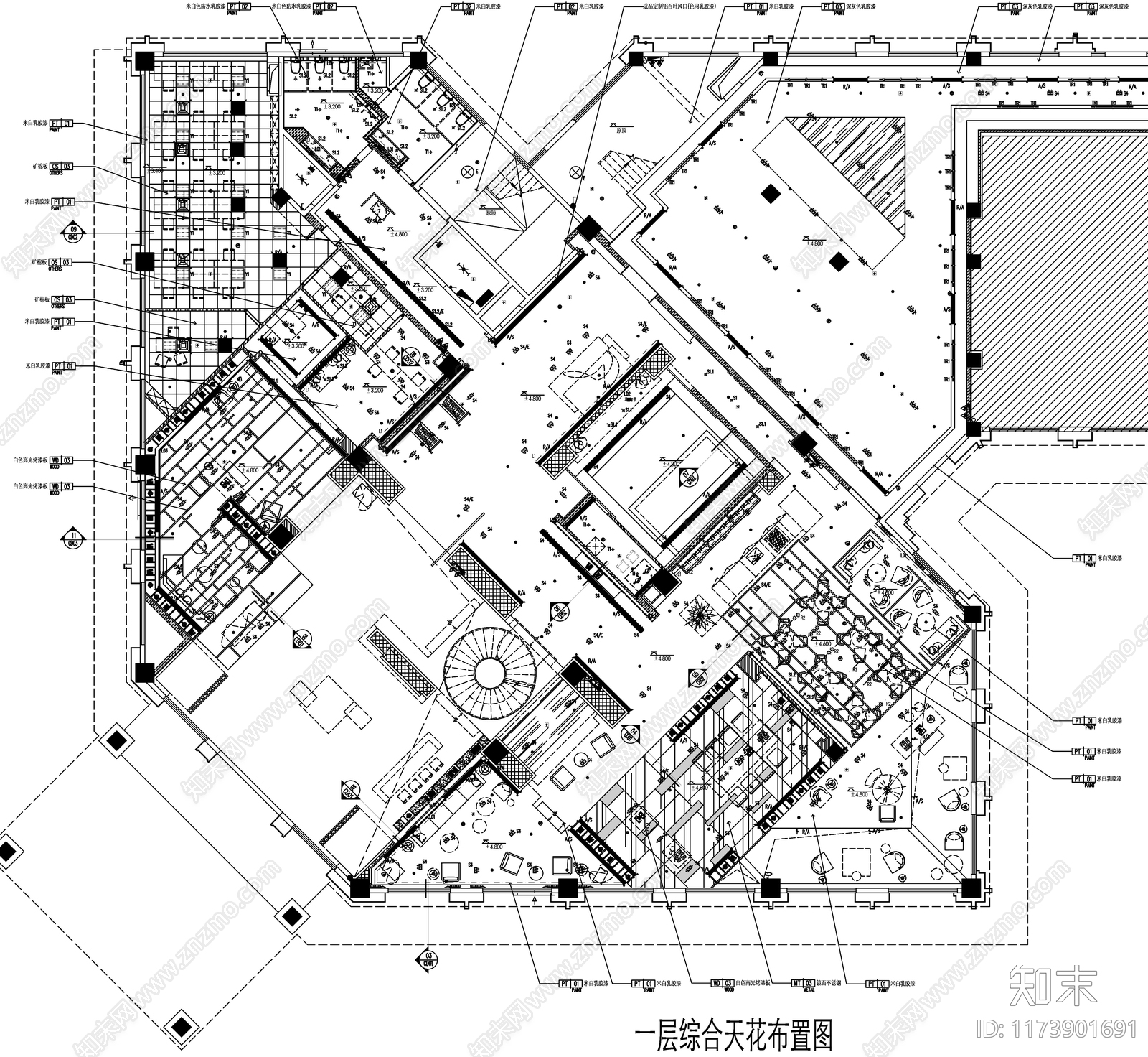 现代工装图库cad施工图下载【ID:1173901691】