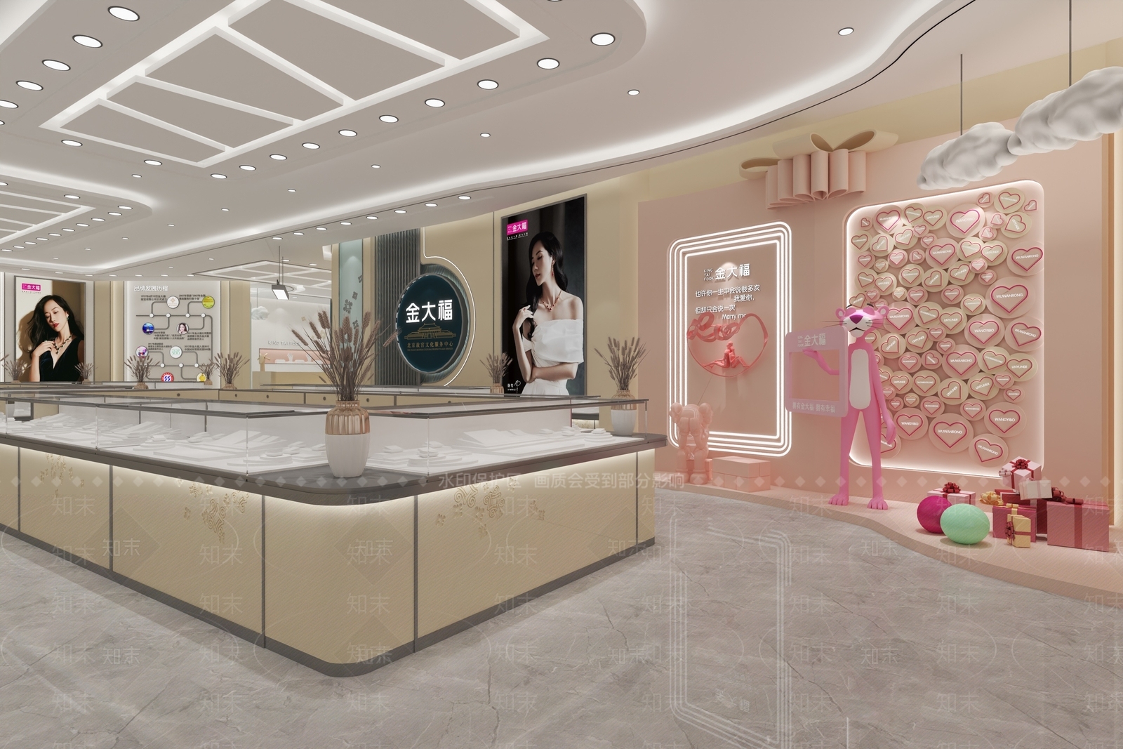 现代珠宝店3D模型下载【ID:1173912434】