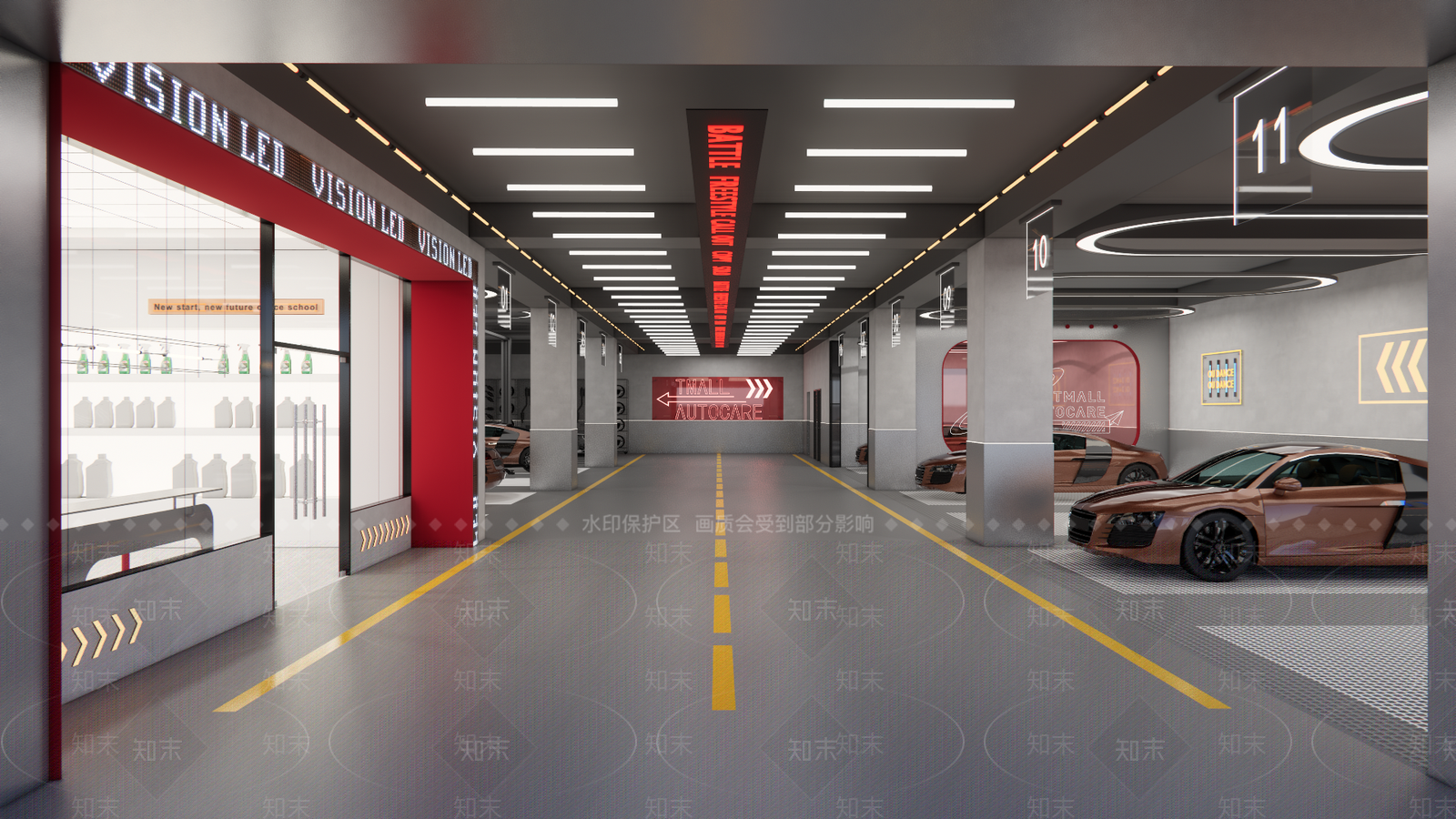 工业现代汽车4S店SU模型下载【ID:1173935490】
