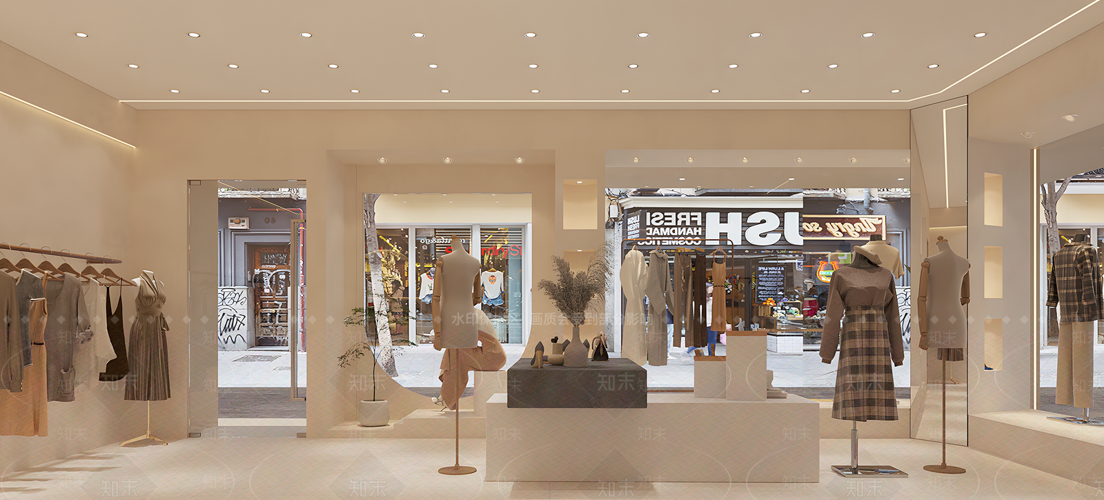 现代服装店3D模型下载【ID:1173932923】