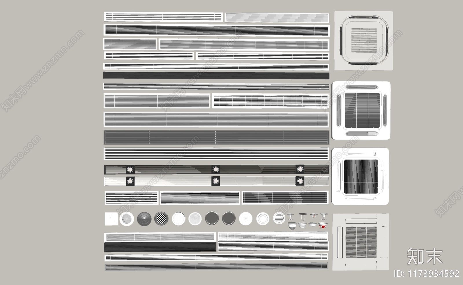 空调出风口SU模型下载【ID:1173934592】