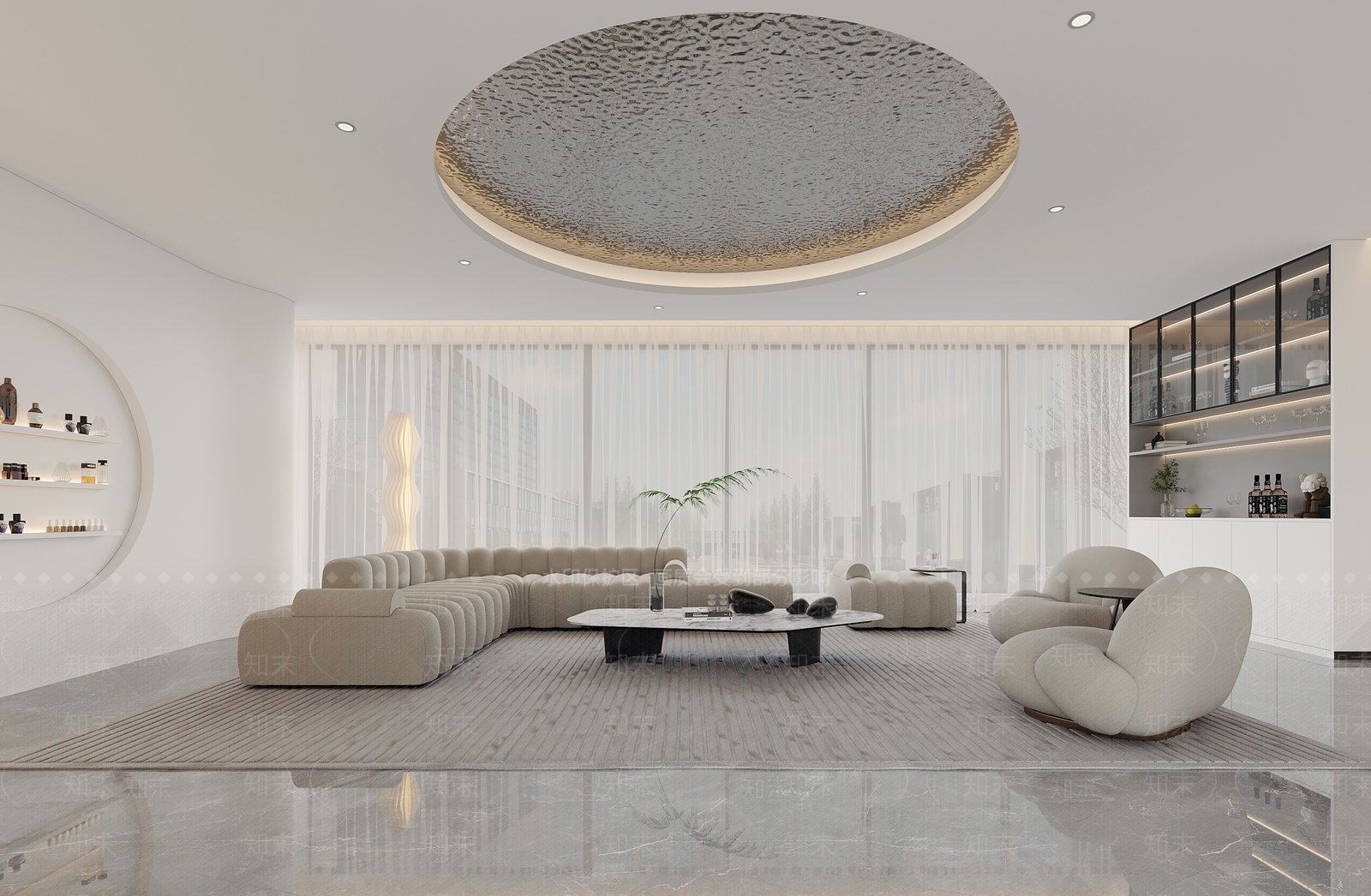 现代侘寂美容院3D模型下载【ID:1173938918】