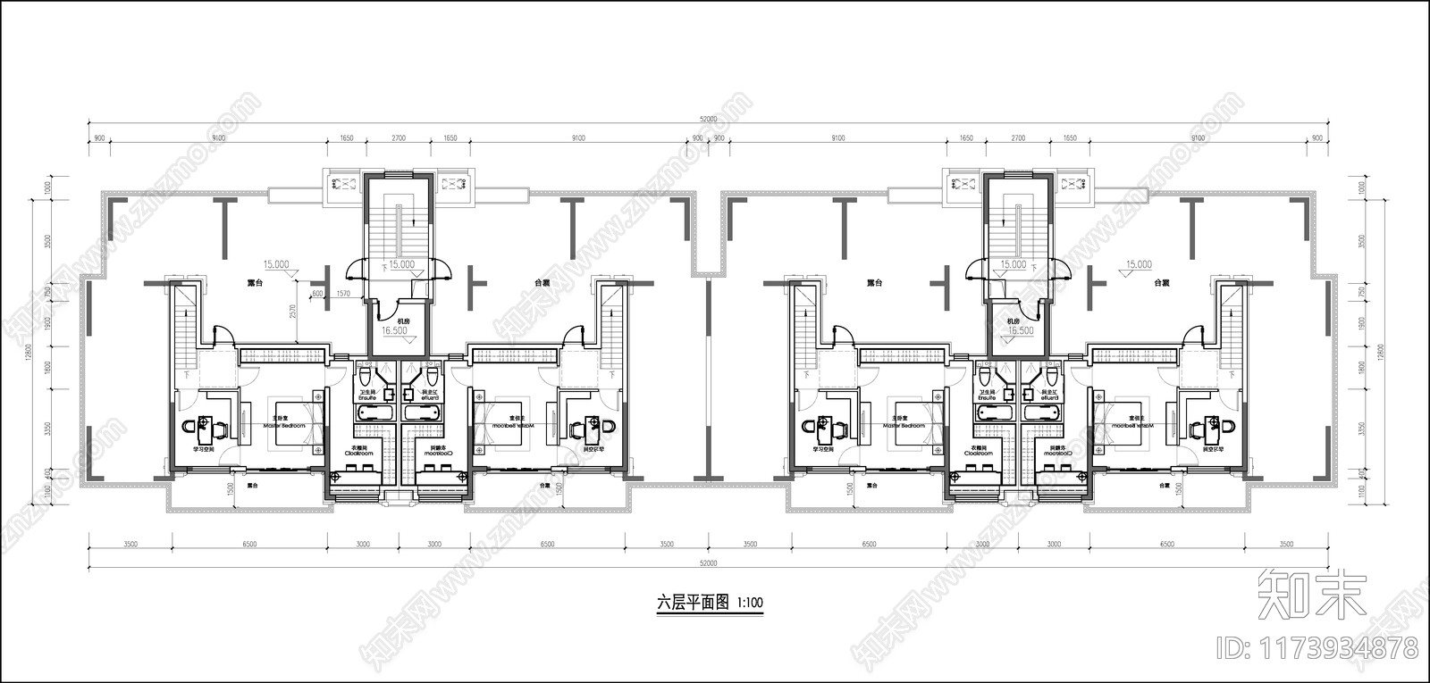 建筑平面图施工图下载【ID:1173934878】