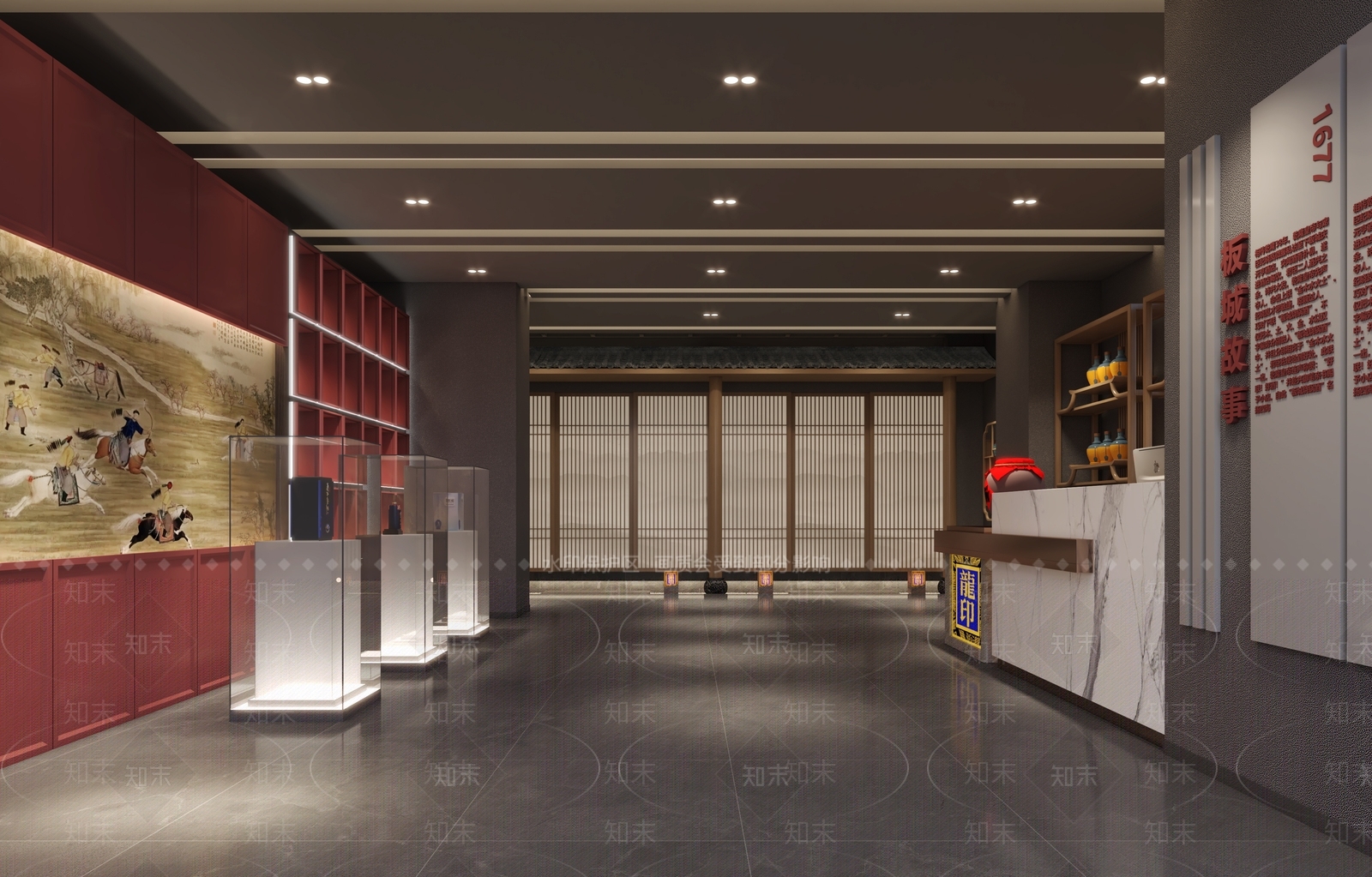 新中式烟酒店3D模型下载【ID:1173938127】