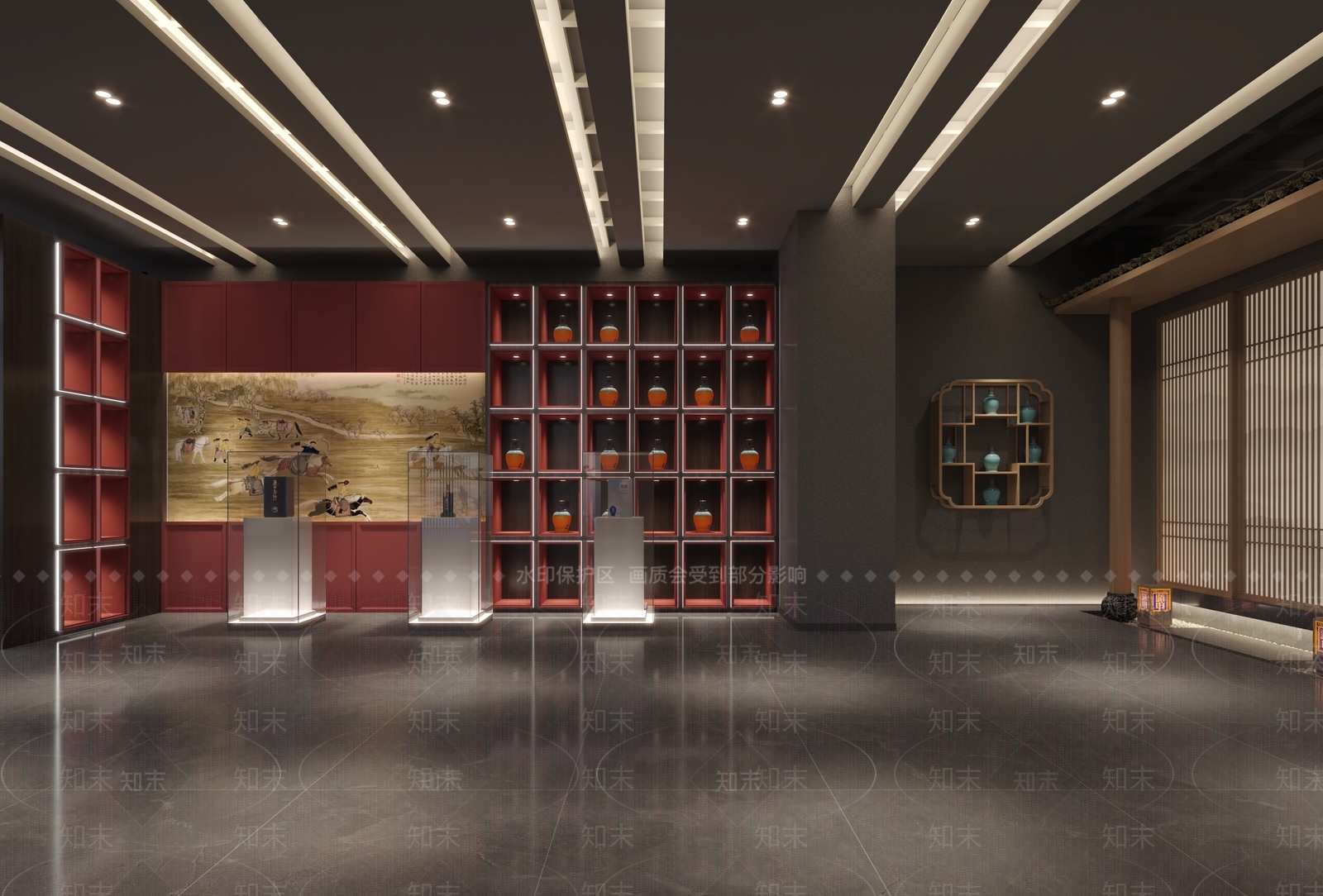 新中式烟酒店3D模型下载【ID:1173938127】