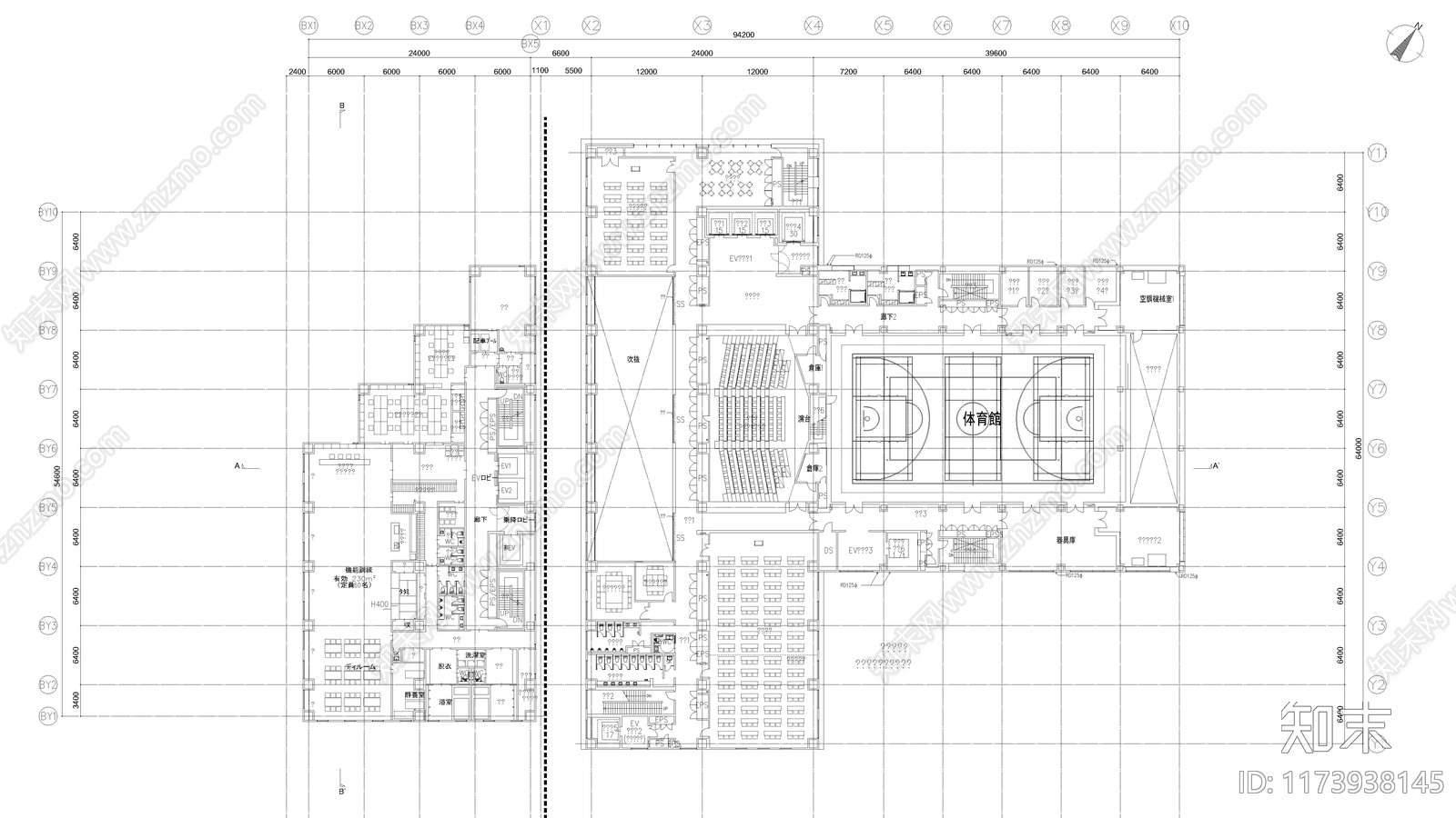 现代医院建筑cad施工图下载【ID:1173938145】