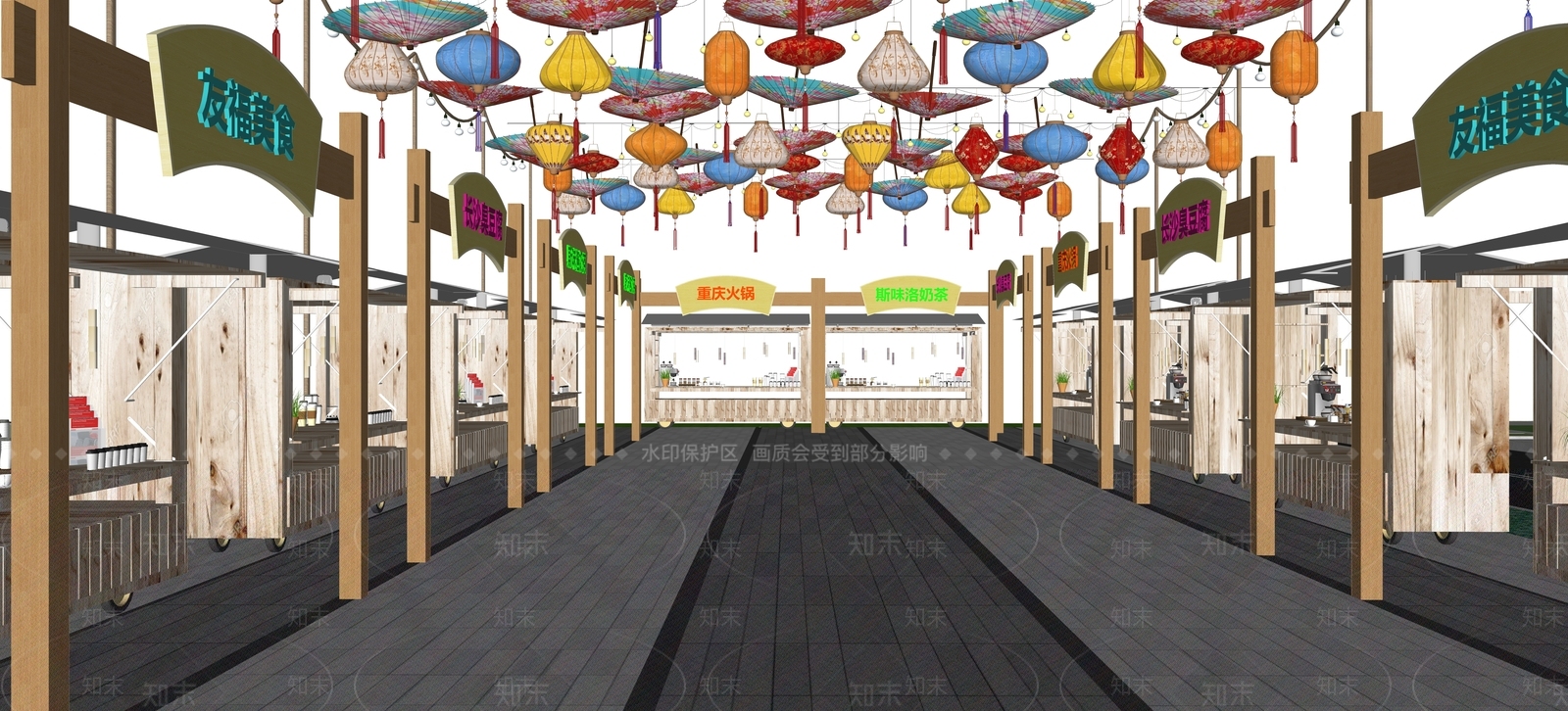 摊位SU模型下载【ID:1173938930】