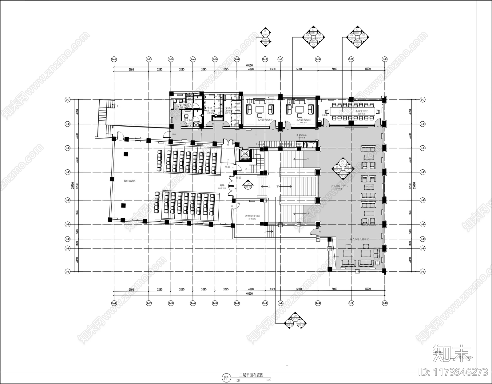 现代会所cad施工图下载【ID:1173946273】