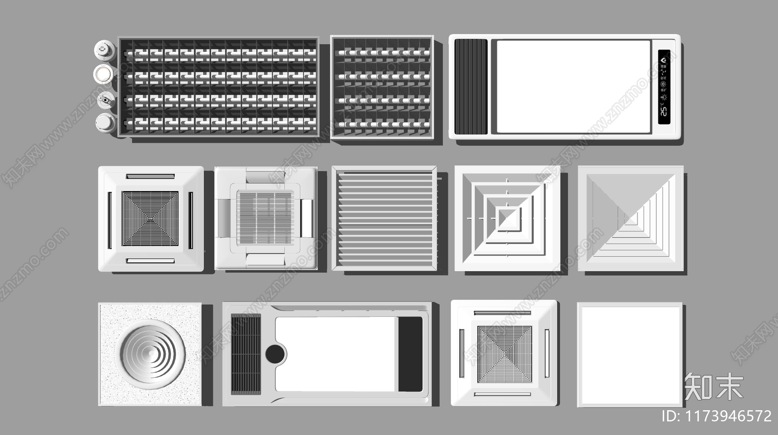 空调出风口SU模型下载【ID:1173946572】