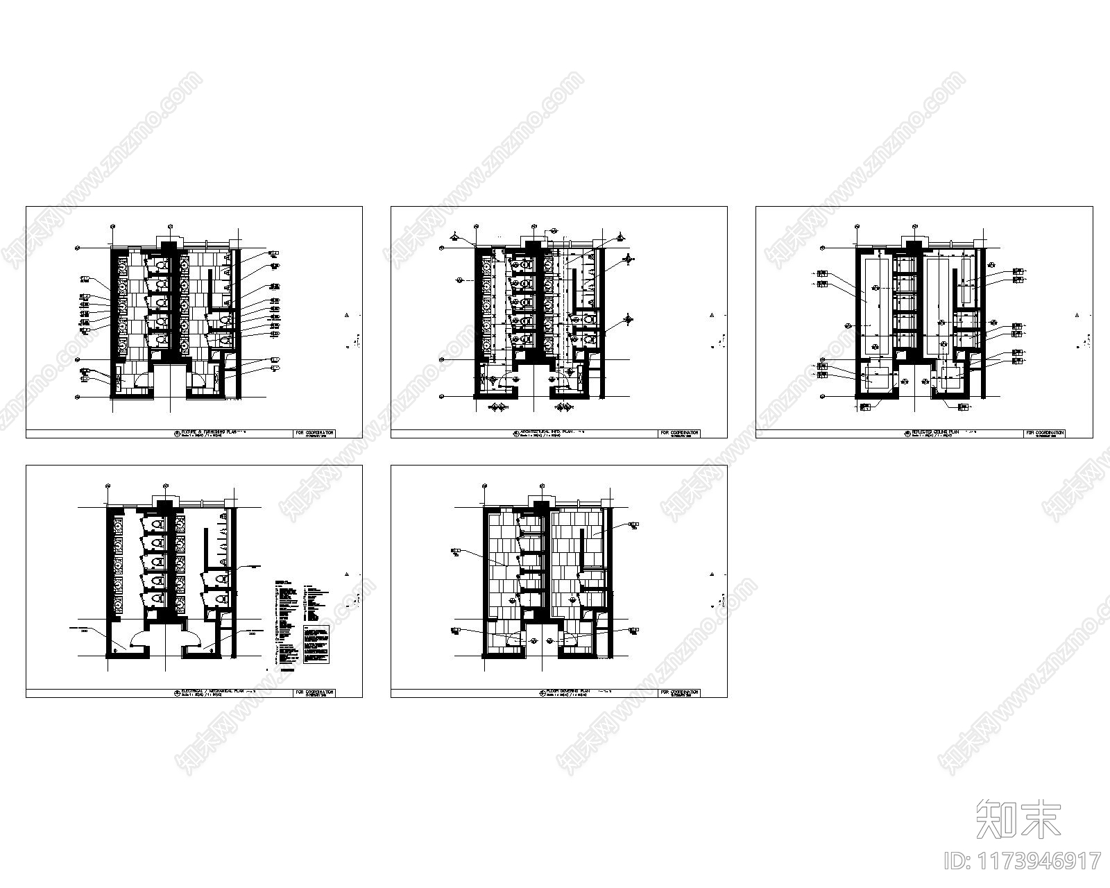 现代卫生间施工图下载【ID:1173946917】