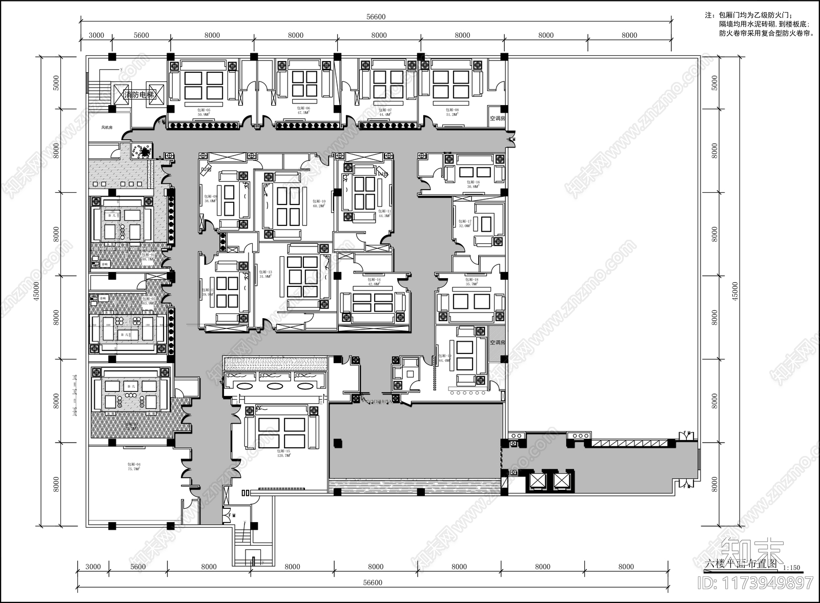 现代KTV施工图下载【ID:1173949897】