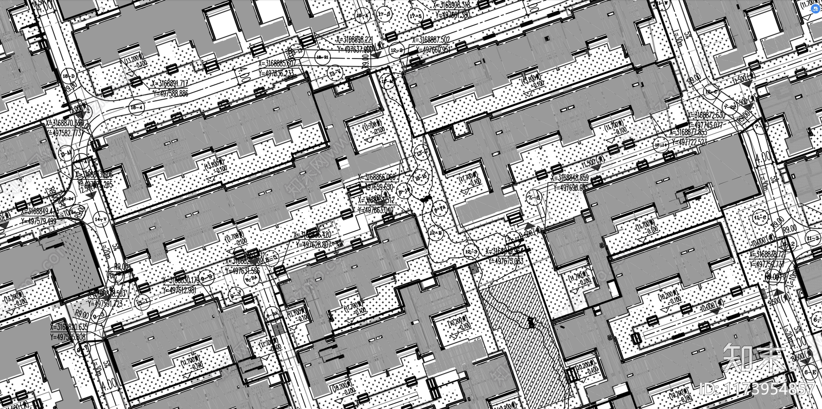 中式别墅建筑施工图下载【ID:1173954857】