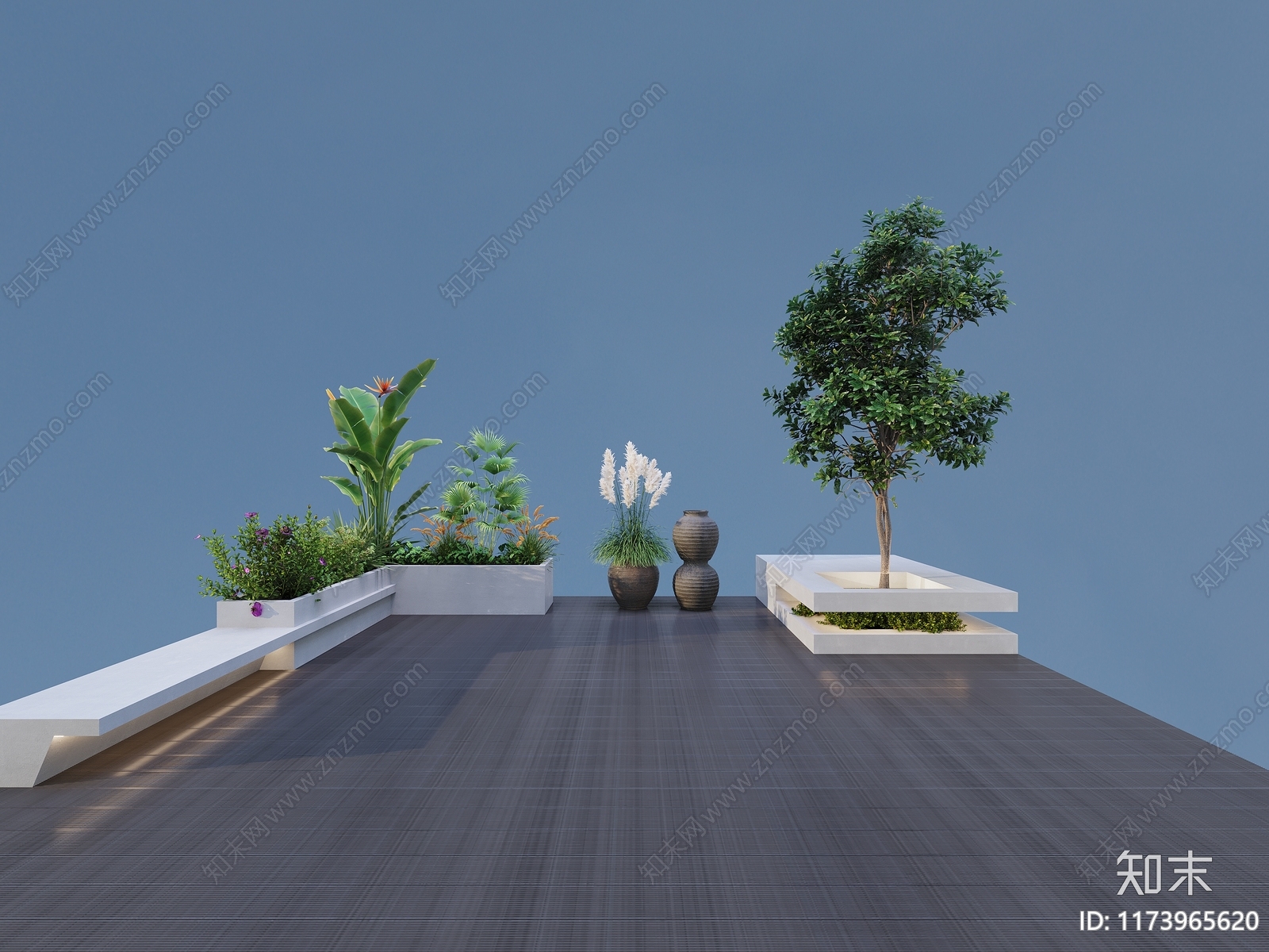 花坛3D模型下载【ID:1173965620】