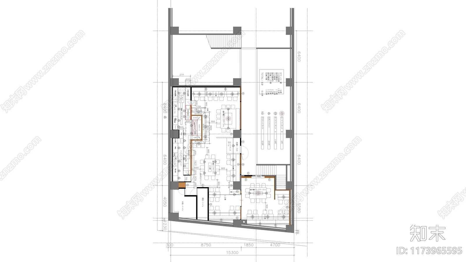 现代西餐厅施工图下载【ID:1173965595】