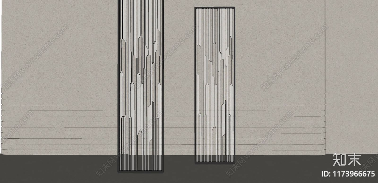 现代屏风SU模型下载【ID:1173966675】