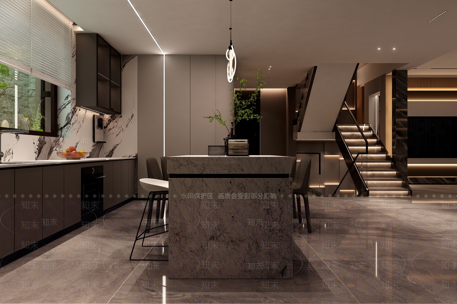 意式民宿大厅3D模型下载【ID:1214787877】
