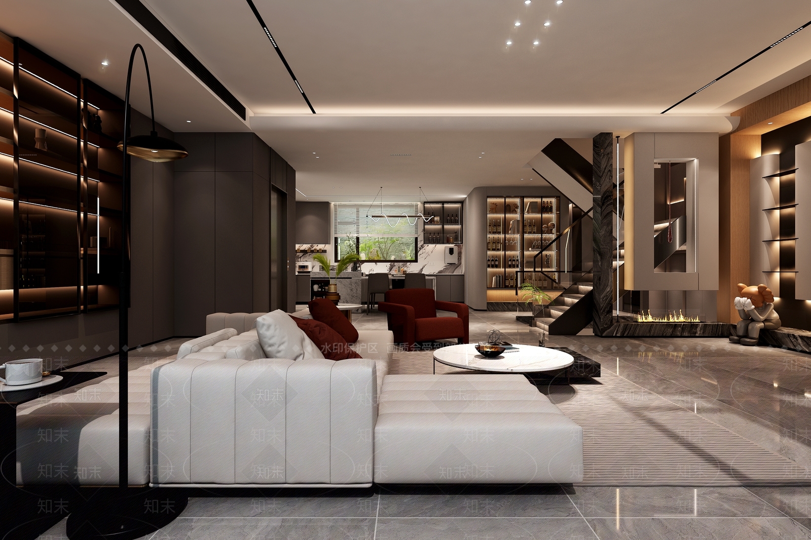 现代酒店大堂3D模型下载【ID:1214787809】