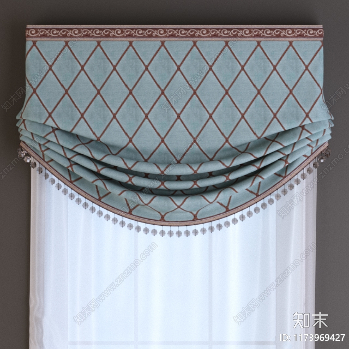 通用窗帘3D模型下载【ID:1173969427】