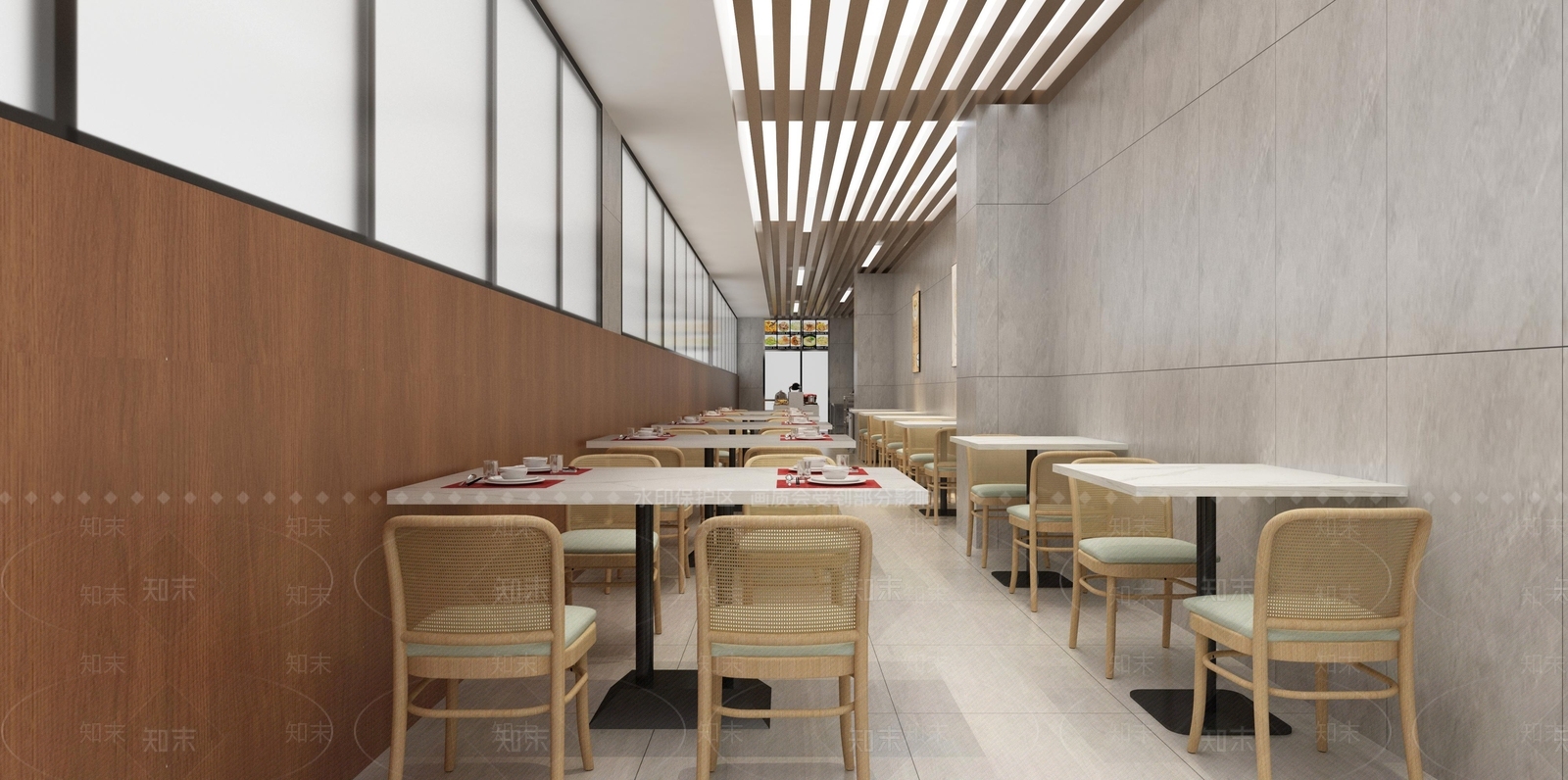 现代食堂3D模型下载【ID:1173985485】