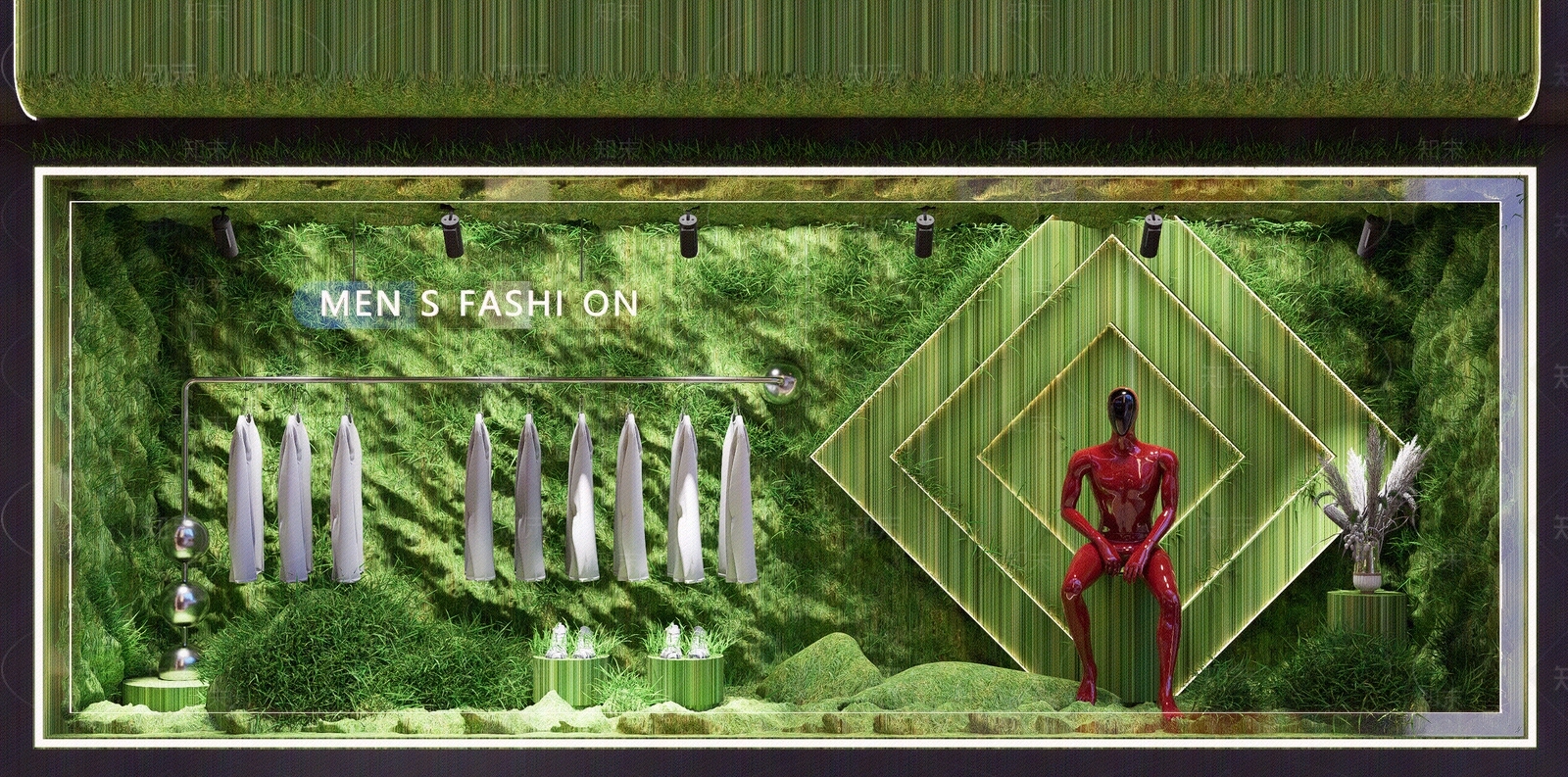 现代轻奢橱窗贴图下载【ID:1173991372】