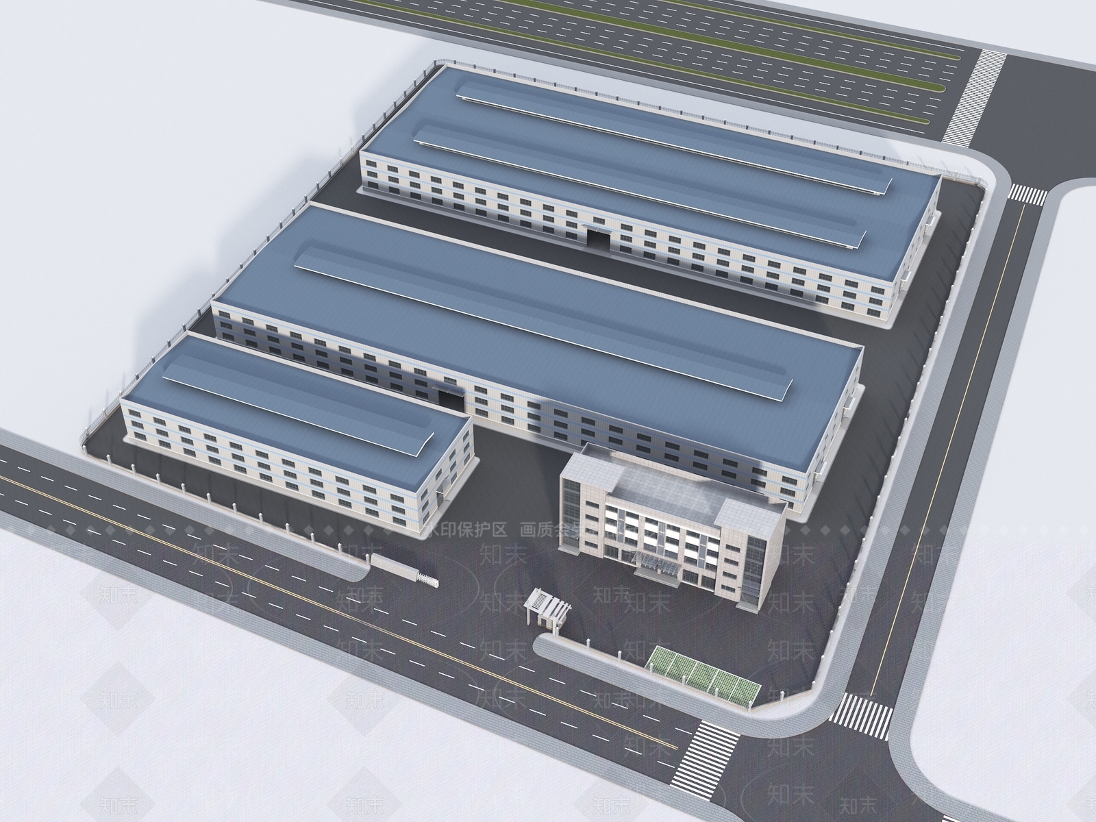 现代厂房3D模型下载【ID:1173991492】