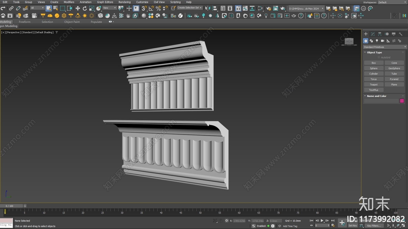 法式复古线条3D模型下载【ID:1173992082】