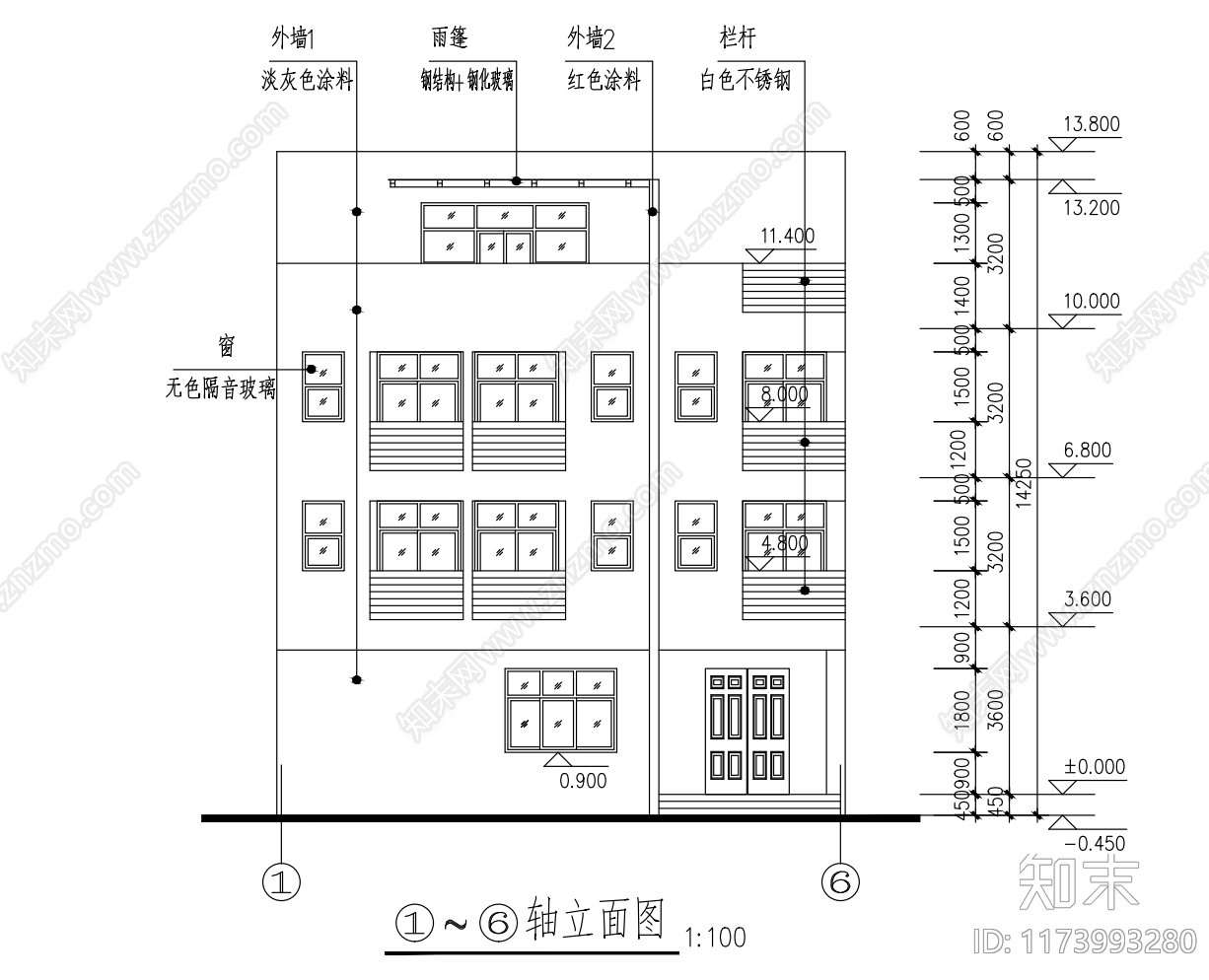 现代别墅建筑cad施工图下载【ID:1173993280】