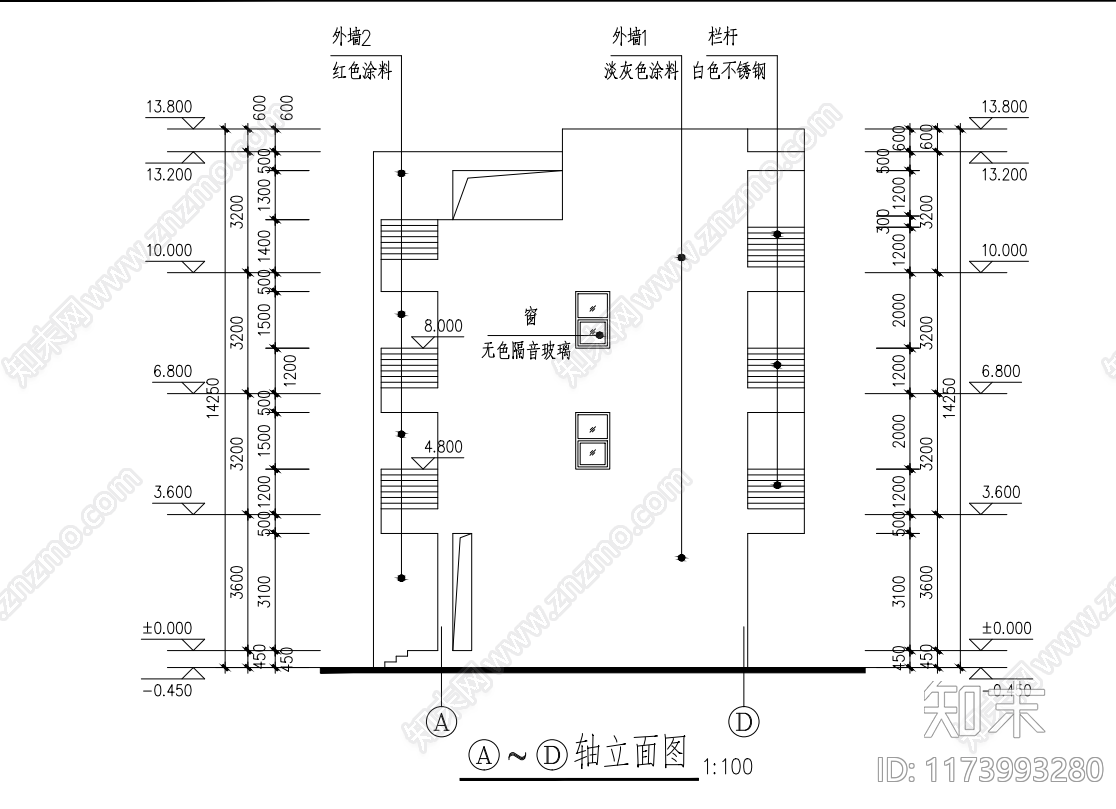 现代别墅建筑cad施工图下载【ID:1173993280】