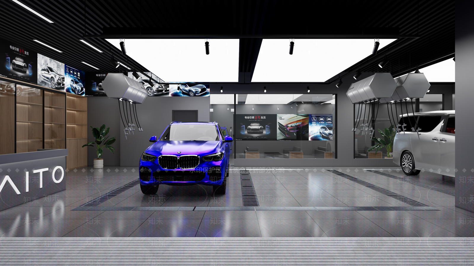 现代工业汽车4S店SU模型下载【ID:1174107968】