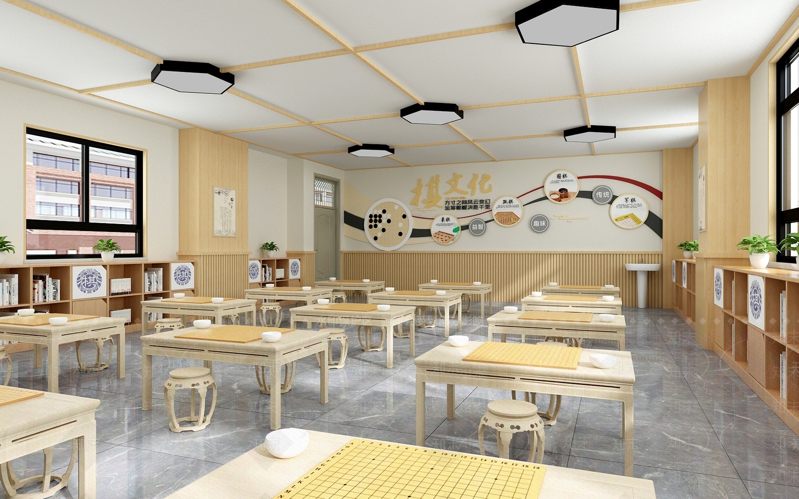 现代棋牌室3D模型下载【ID:1214788364】