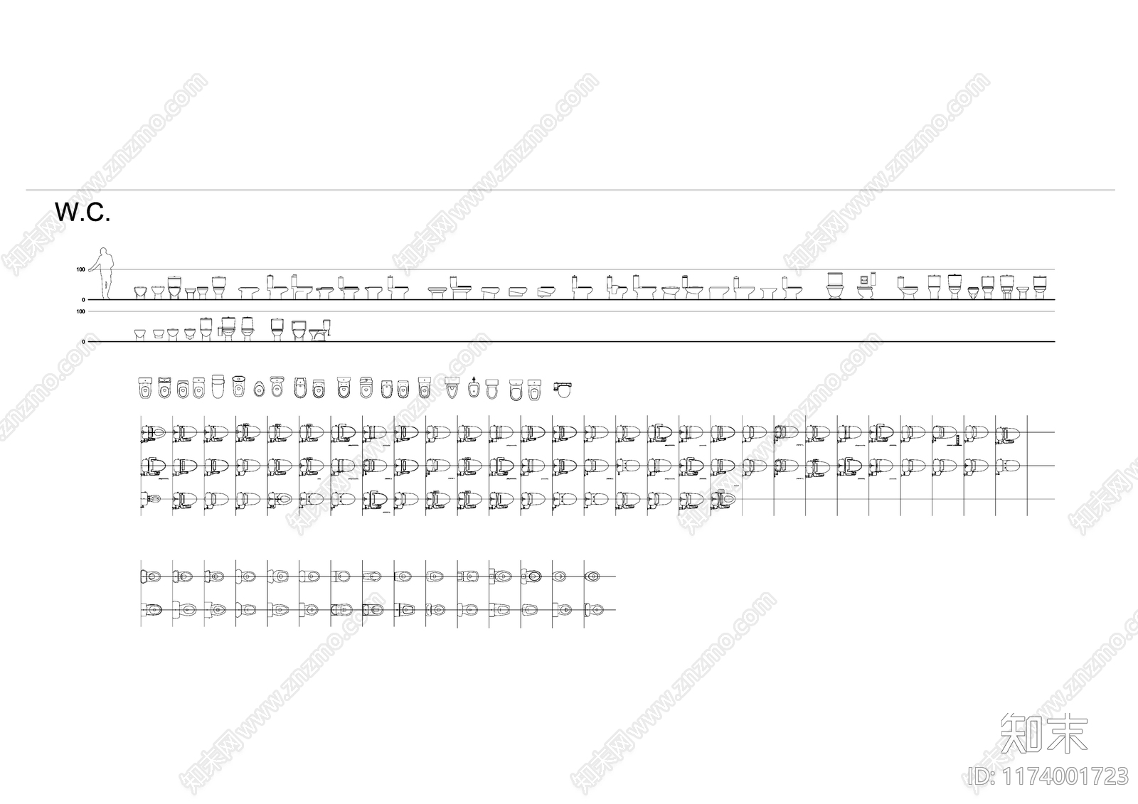 现代卫浴设施cad施工图下载【ID:1174001723】