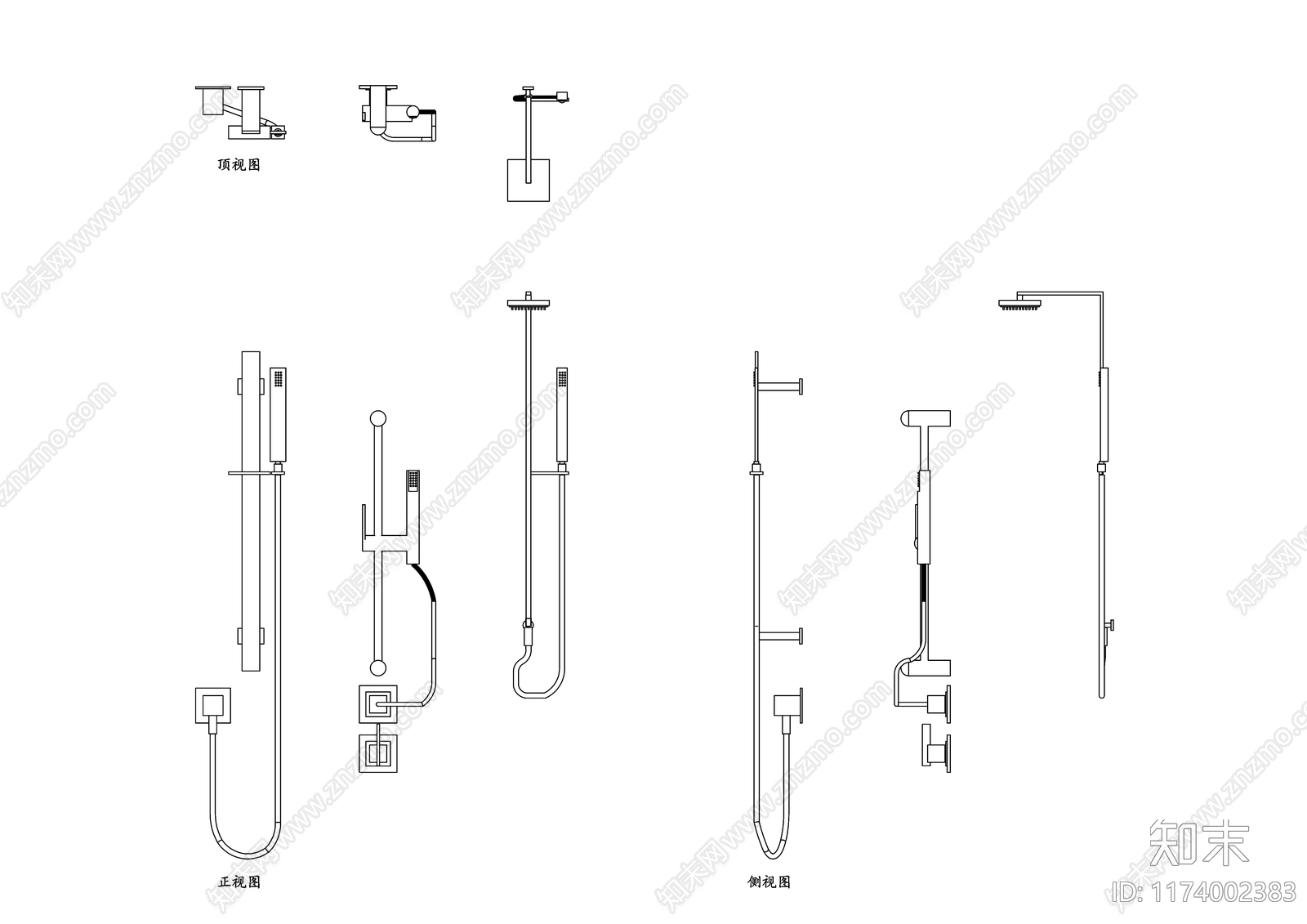 现代卫浴设施施工图下载【ID:1174002383】
