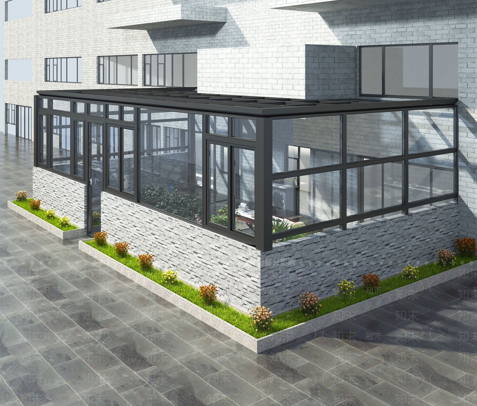 现代阳台3D模型下载【ID:1174010388】