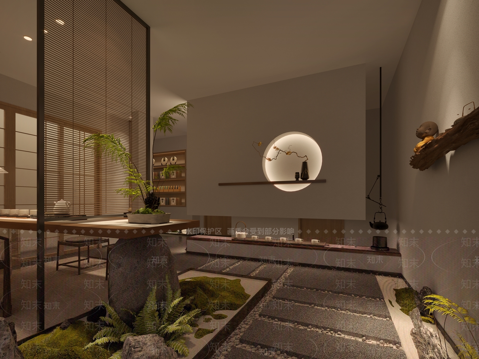 中式新中式茶馆3D模型下载【ID:1174019410】