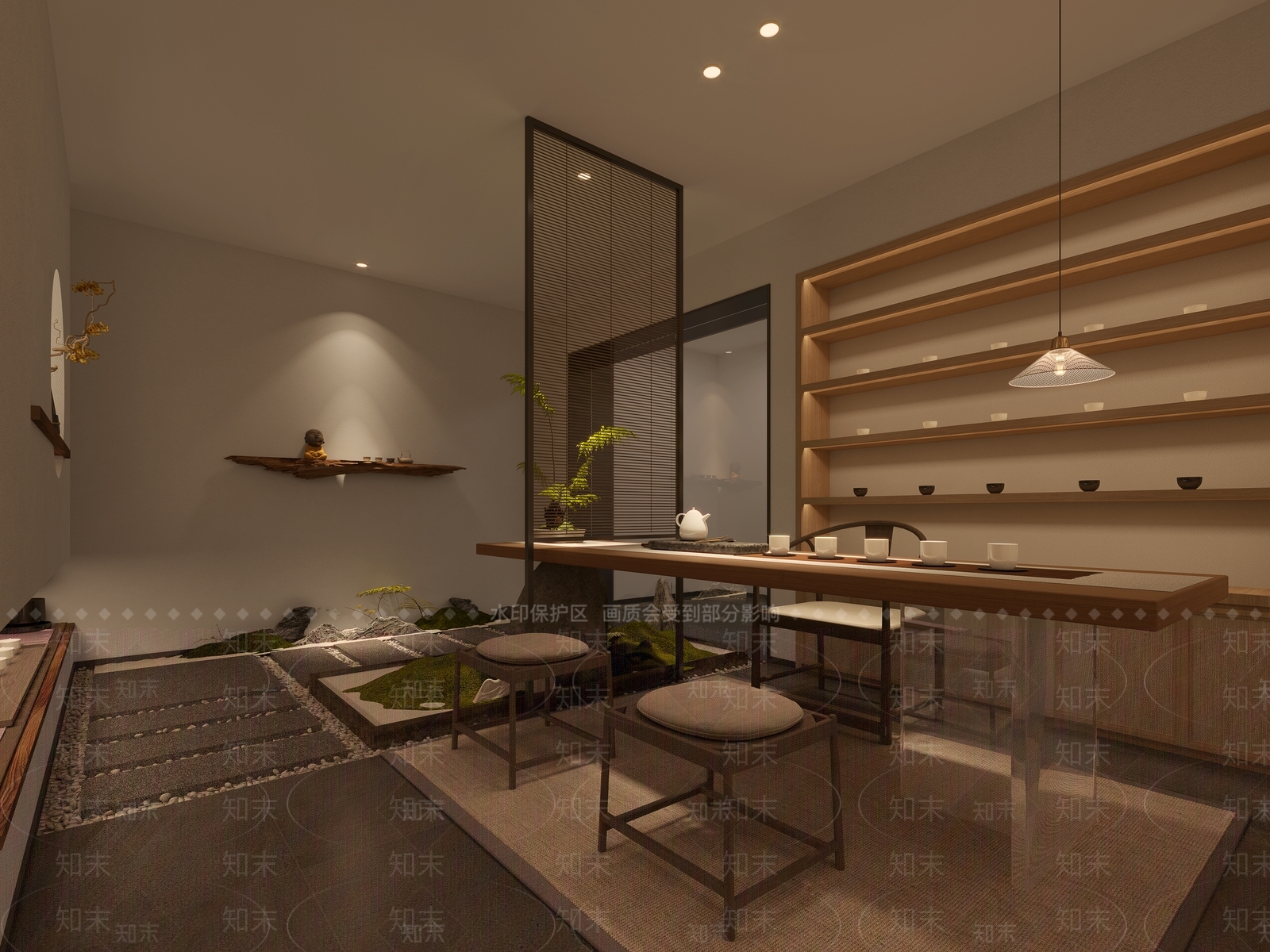 中式新中式茶馆3D模型下载【ID:1174019410】