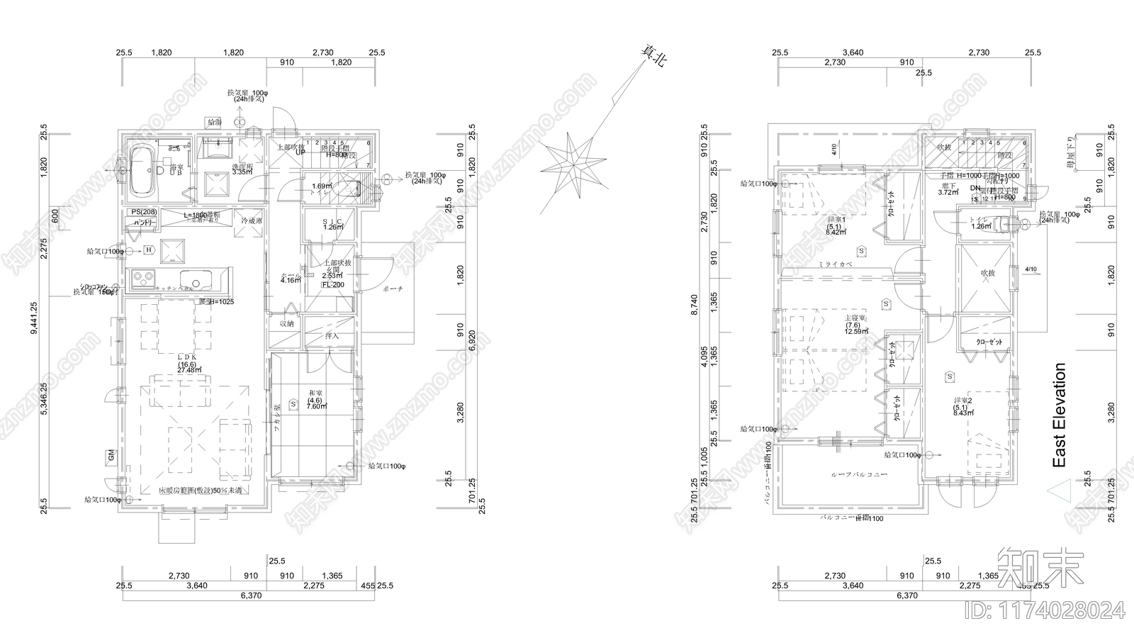 现代别墅建筑cad施工图下载【ID:1174028024】