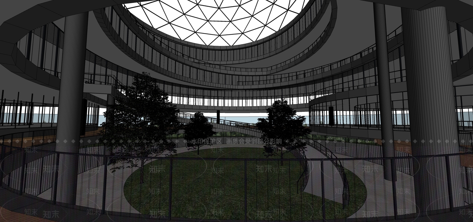 现代其他公共空间SU模型下载【ID:1174036794】