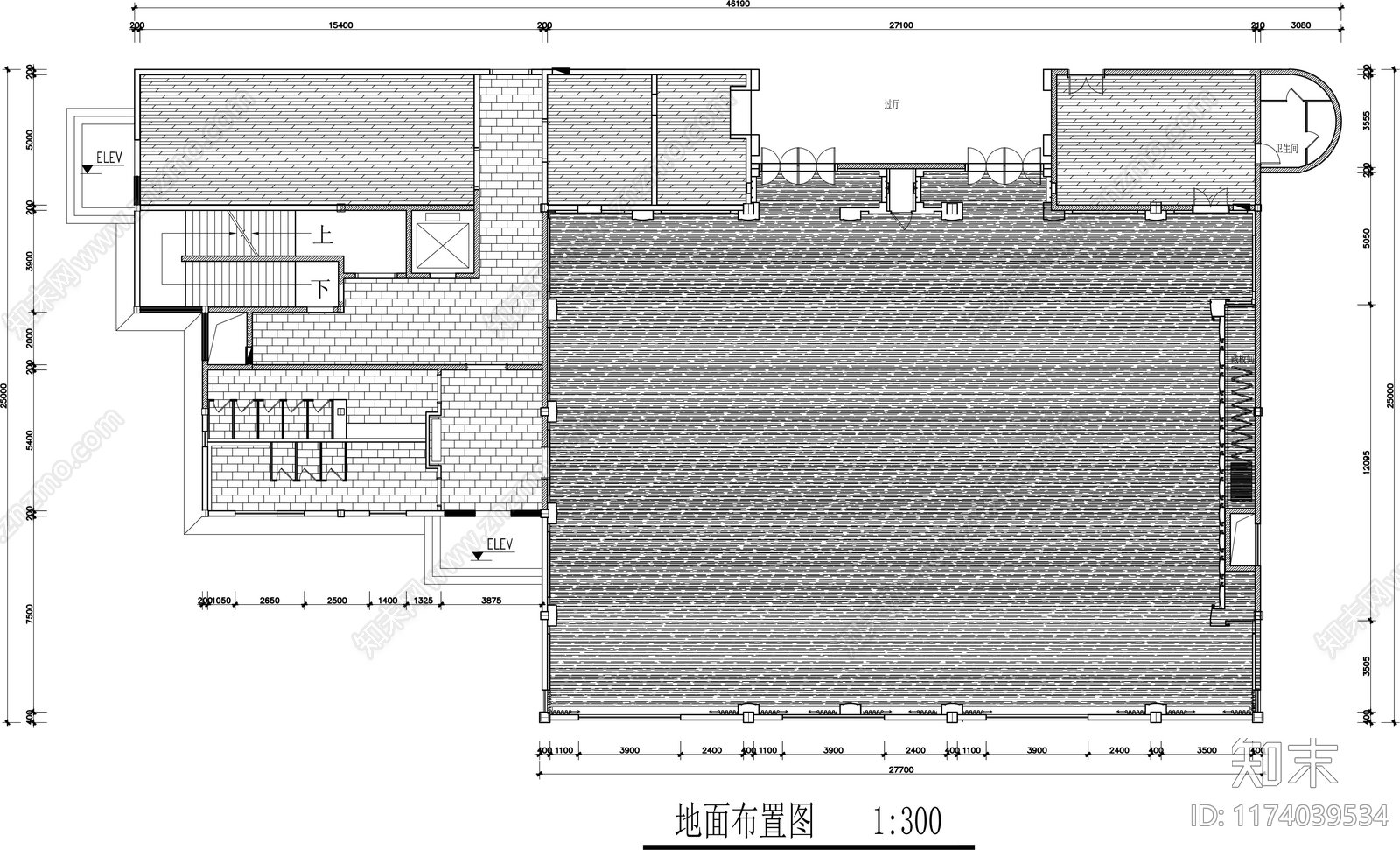 轻奢其他工装空间cad施工图下载【ID:1174039534】
