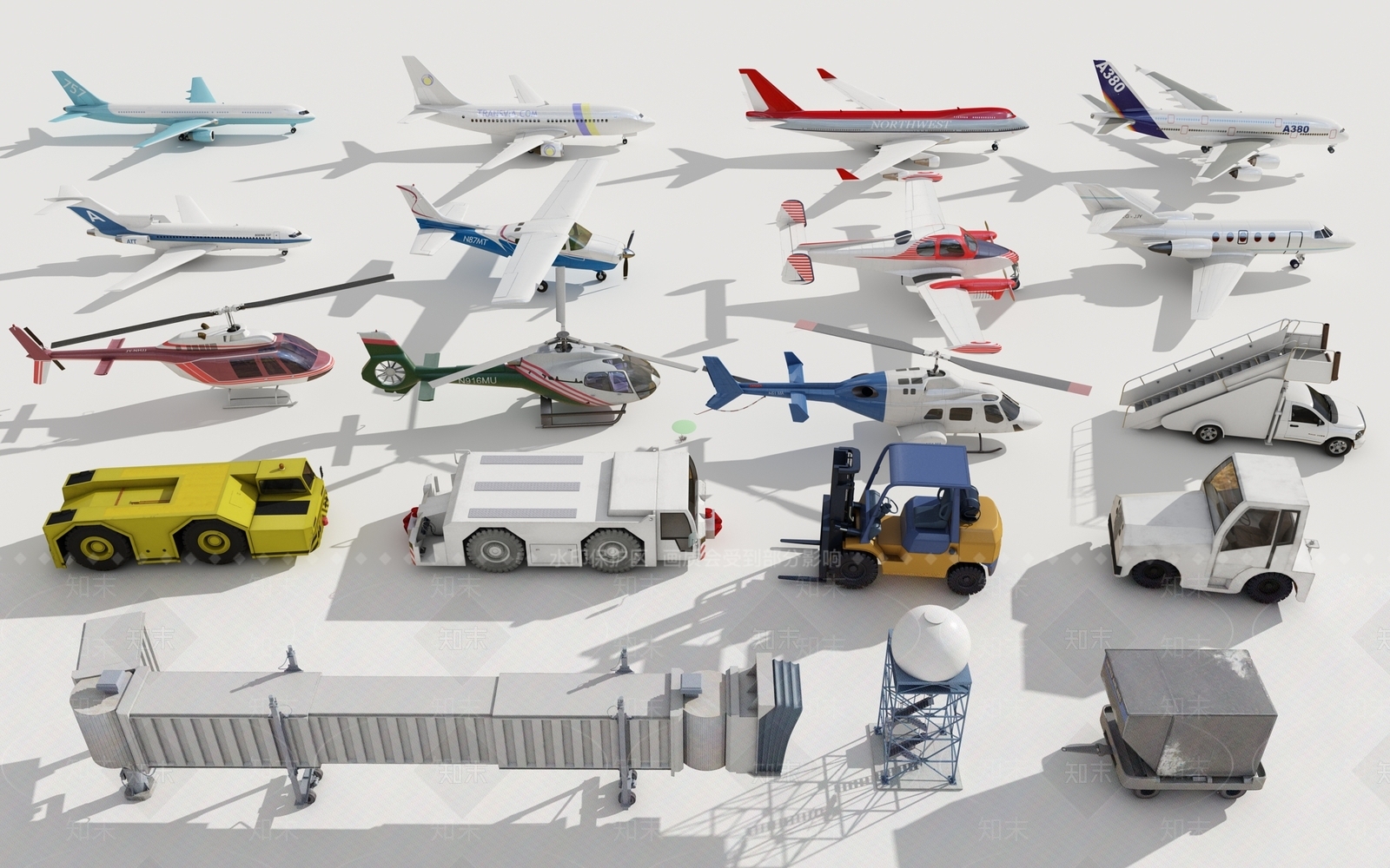 现代机场3D模型下载【ID:1174045104】