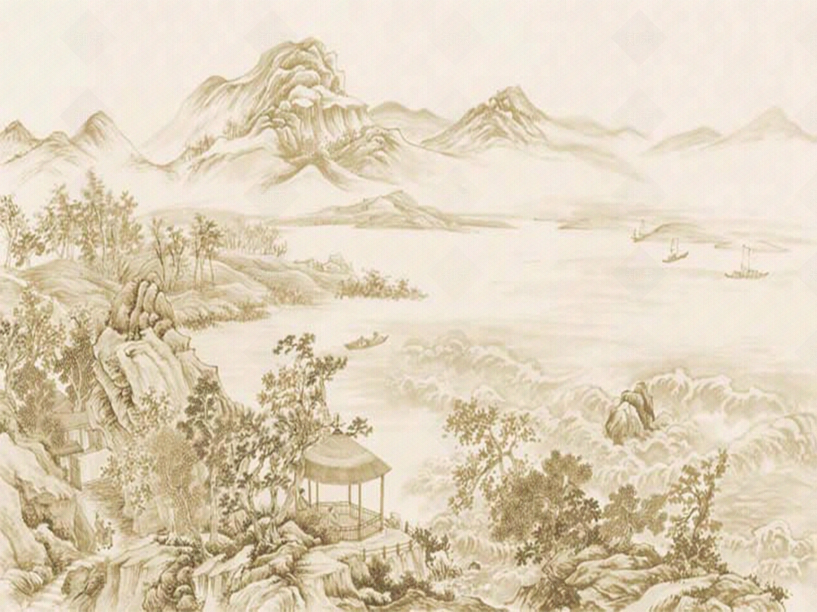 新中式中式硬包贴图下载【ID:1174053724】