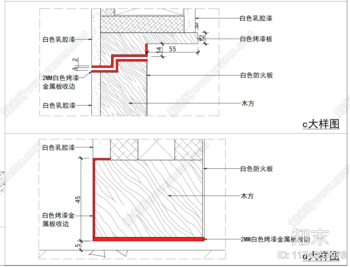 现代门节点cad施工图下载【ID:1174053978】