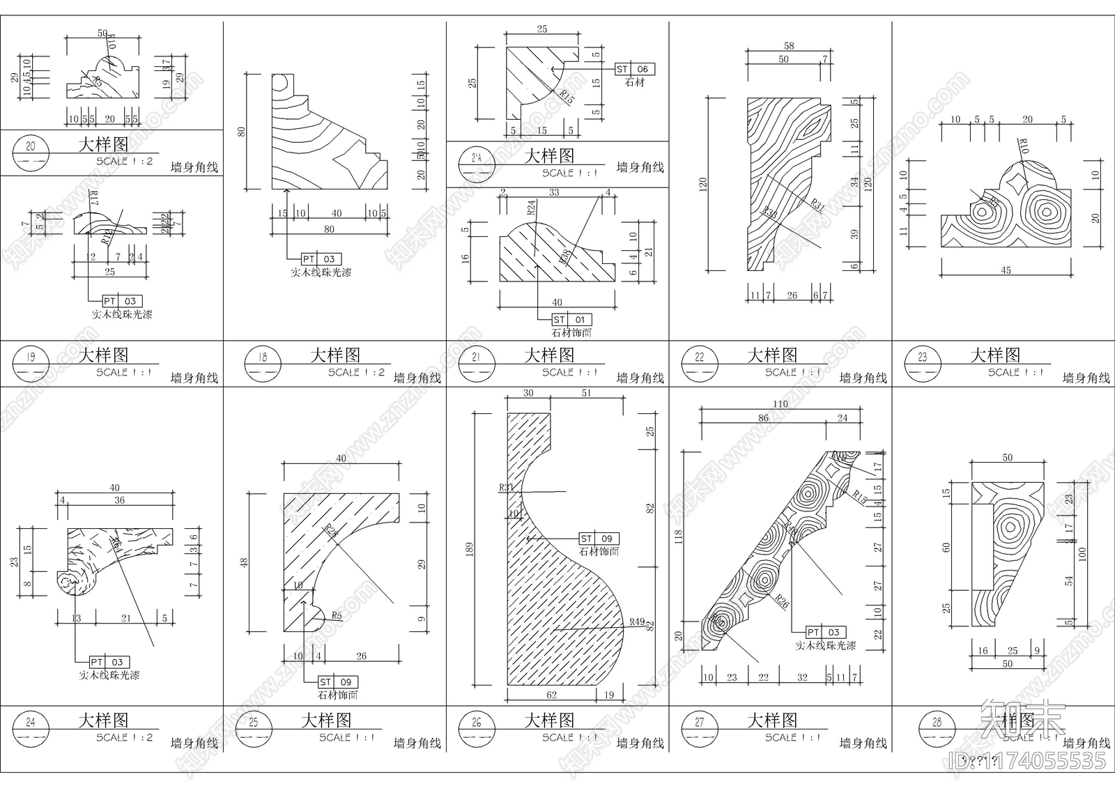 现代综合家具图库施工图下载【ID:1174055535】