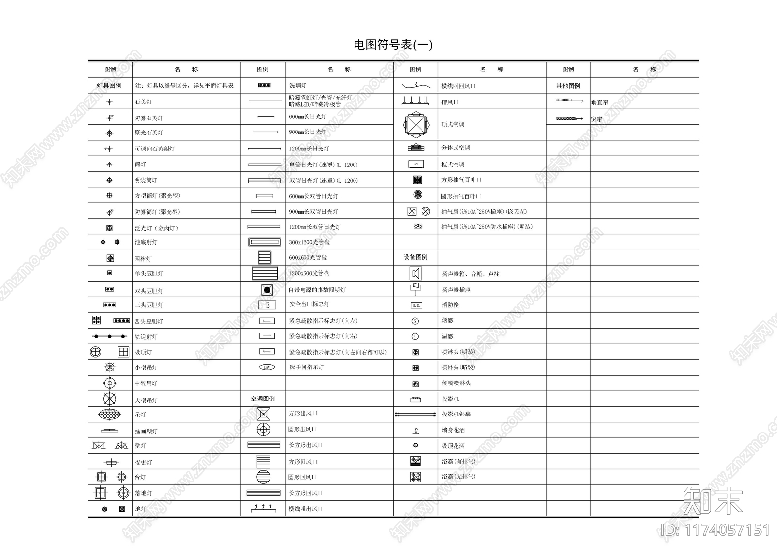 现代图例施工图下载【ID:1174057151】