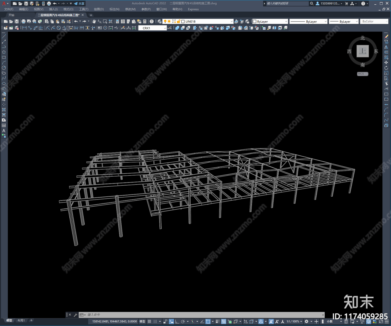钢结构施工图下载【ID:1174059285】