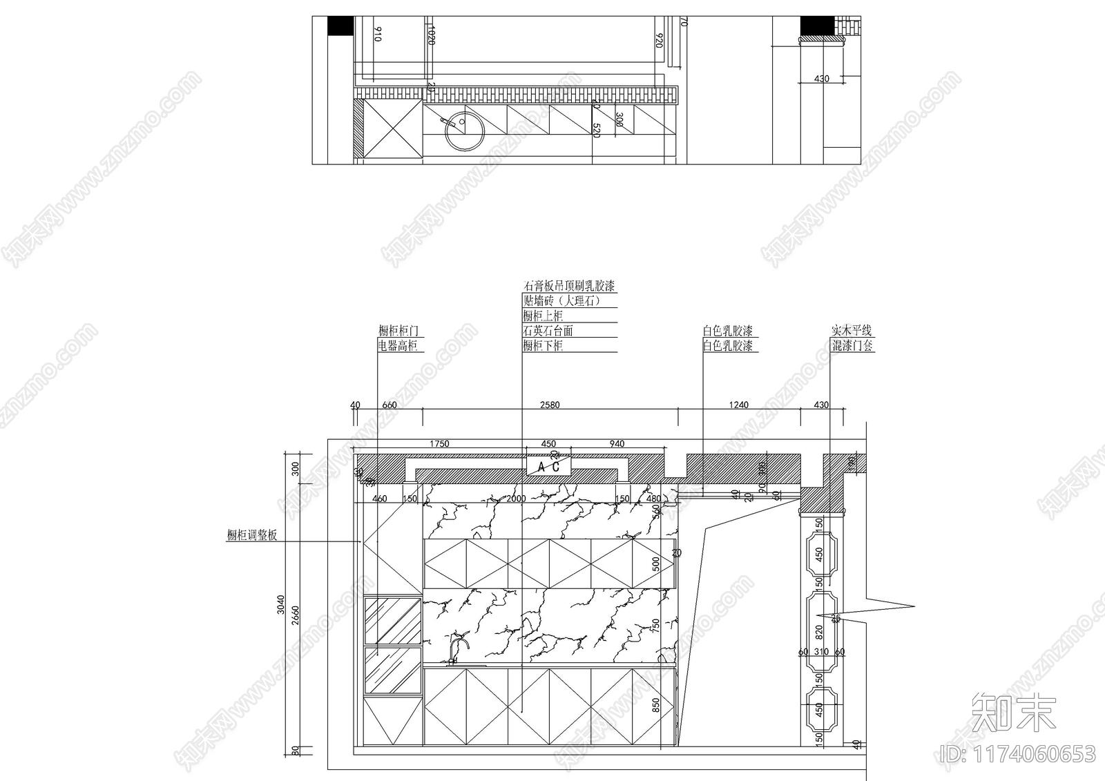 现代客厅cad施工图下载【ID:1174060653】
