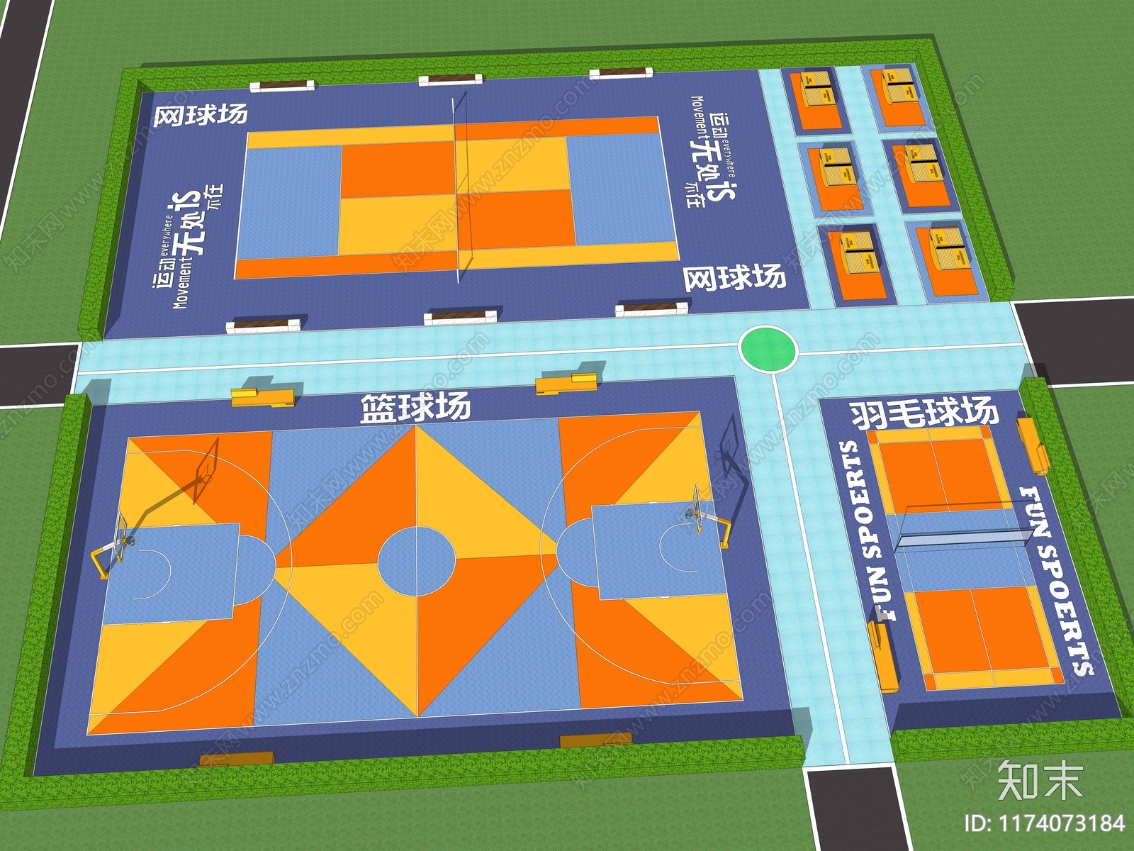 球类器材SU模型下载【ID:1174073184】