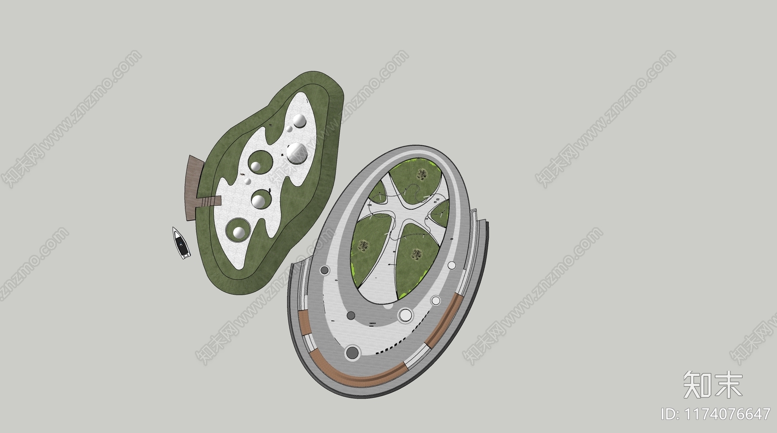 现代口袋公园SU模型下载【ID:1174076647】